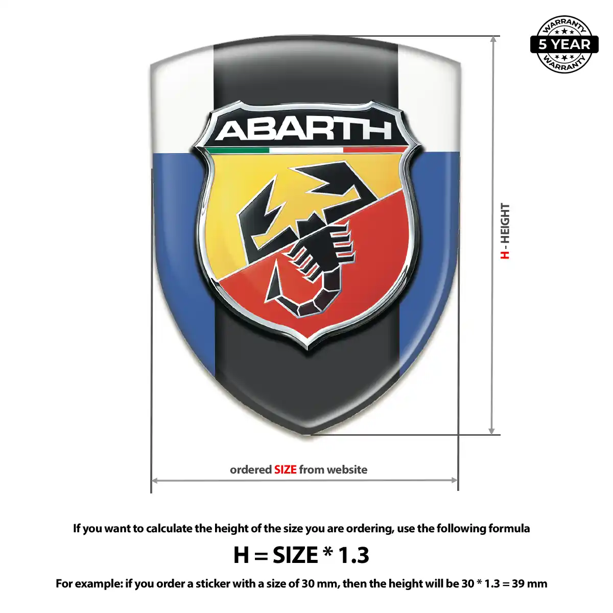 Abarth Emblem Shield Exterior Luxe