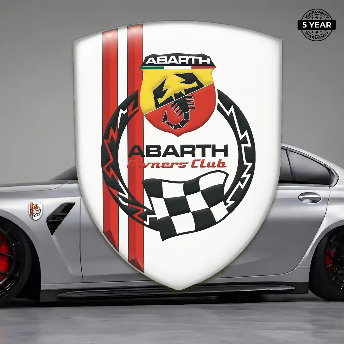 Abarth Emblem Shield Interior Elegance