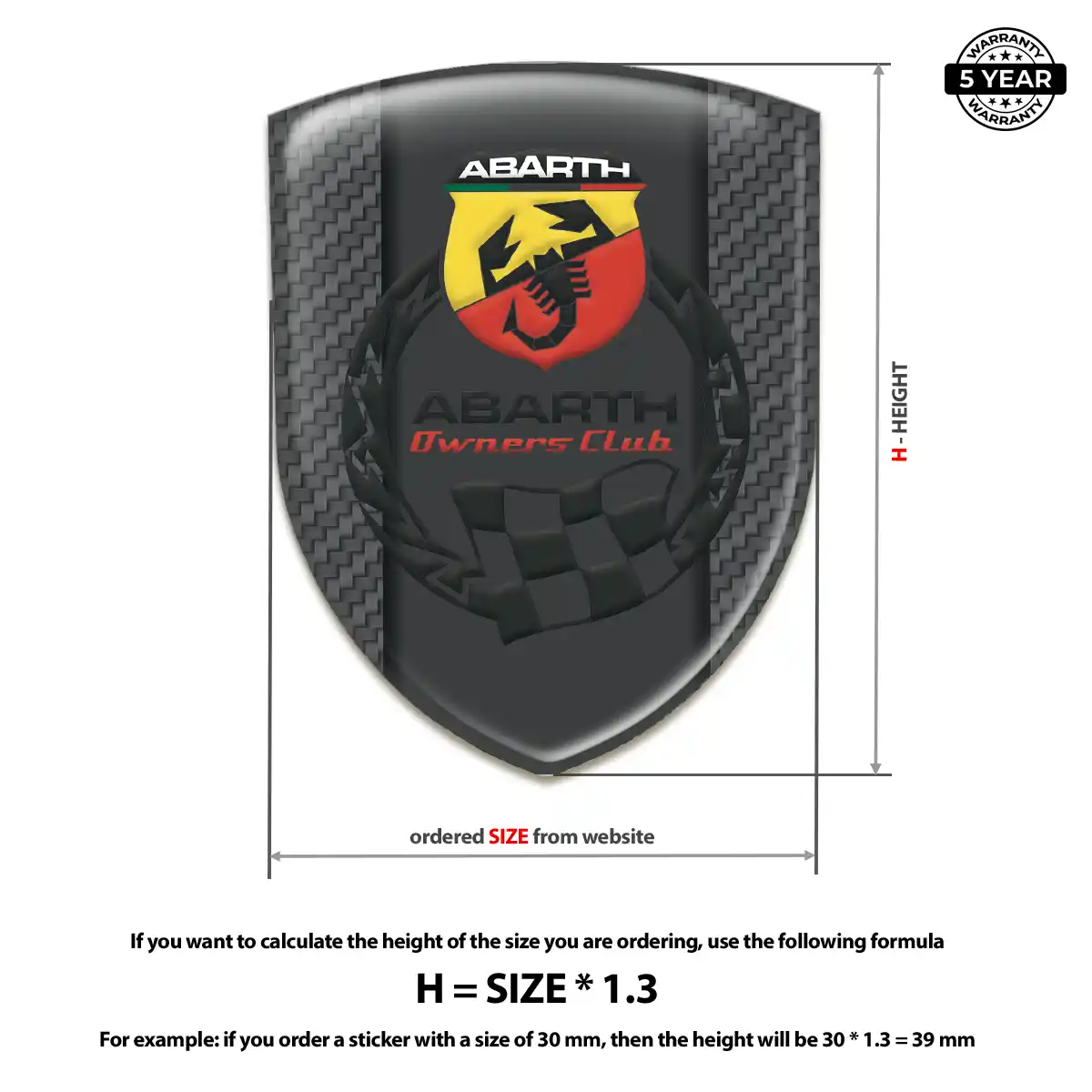 Abarth Emblem Shield Opulent Line