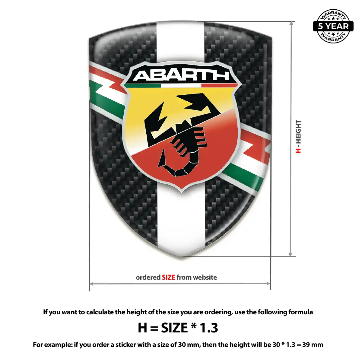 Abarth Emblem Shield Outer Style