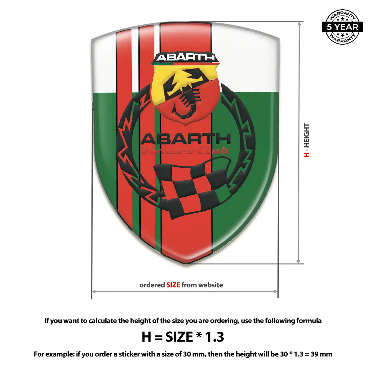 Abarth Emblem Shield Performance Style
