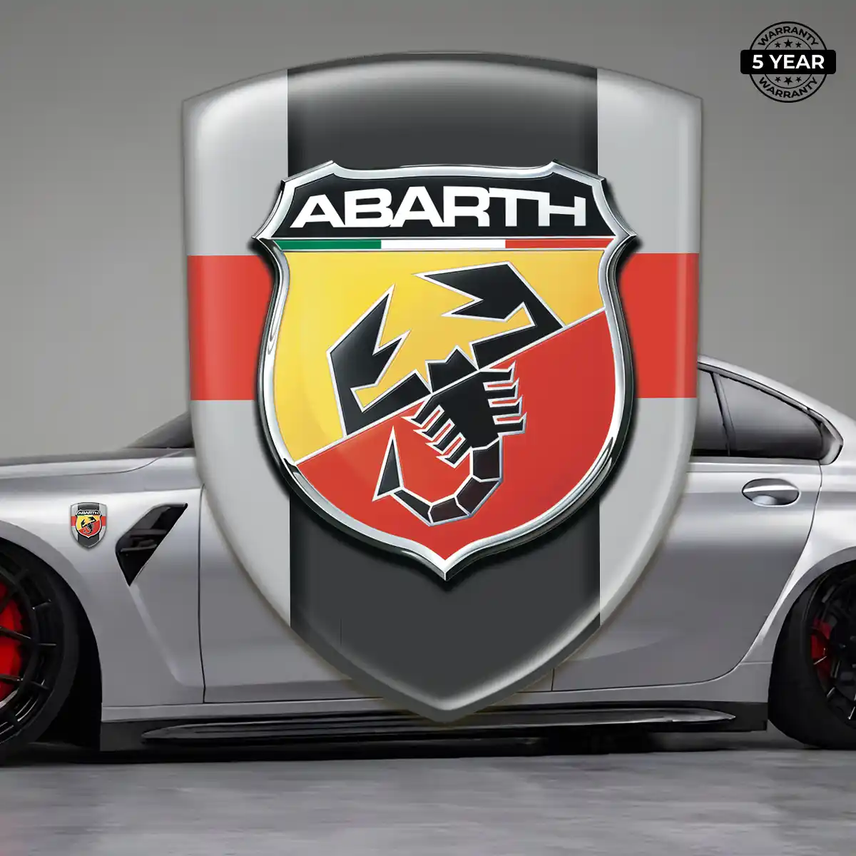 Abarth Emblem Shield Premium Dome