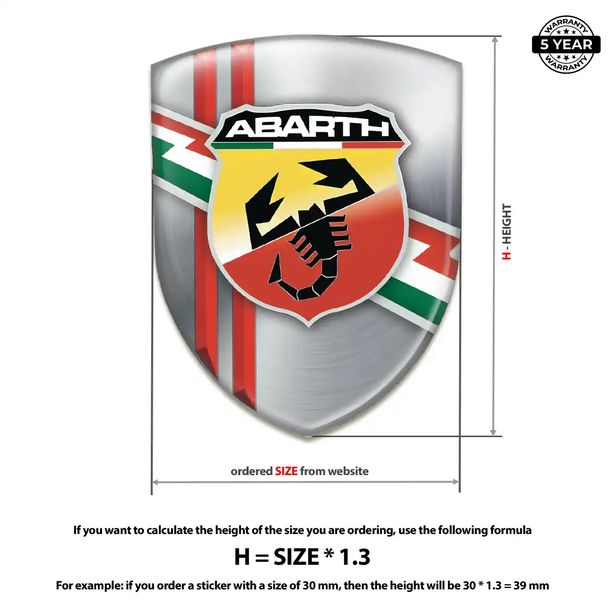 Abarth Emblem Shield Prime Quality