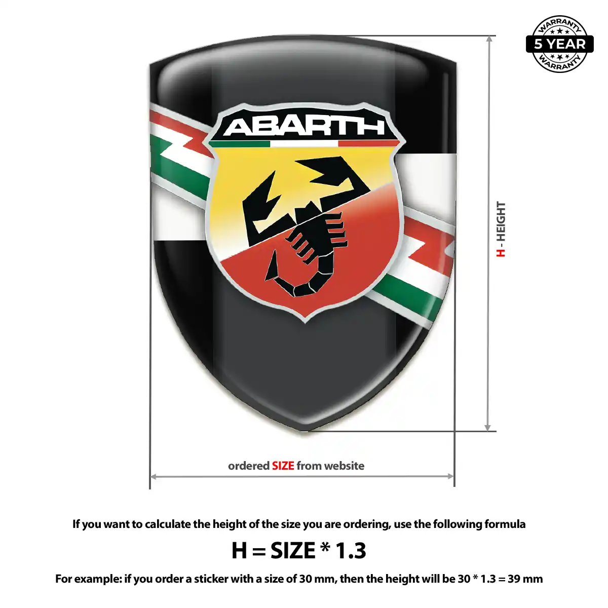 Abarth Emblem Shield Resin Elite