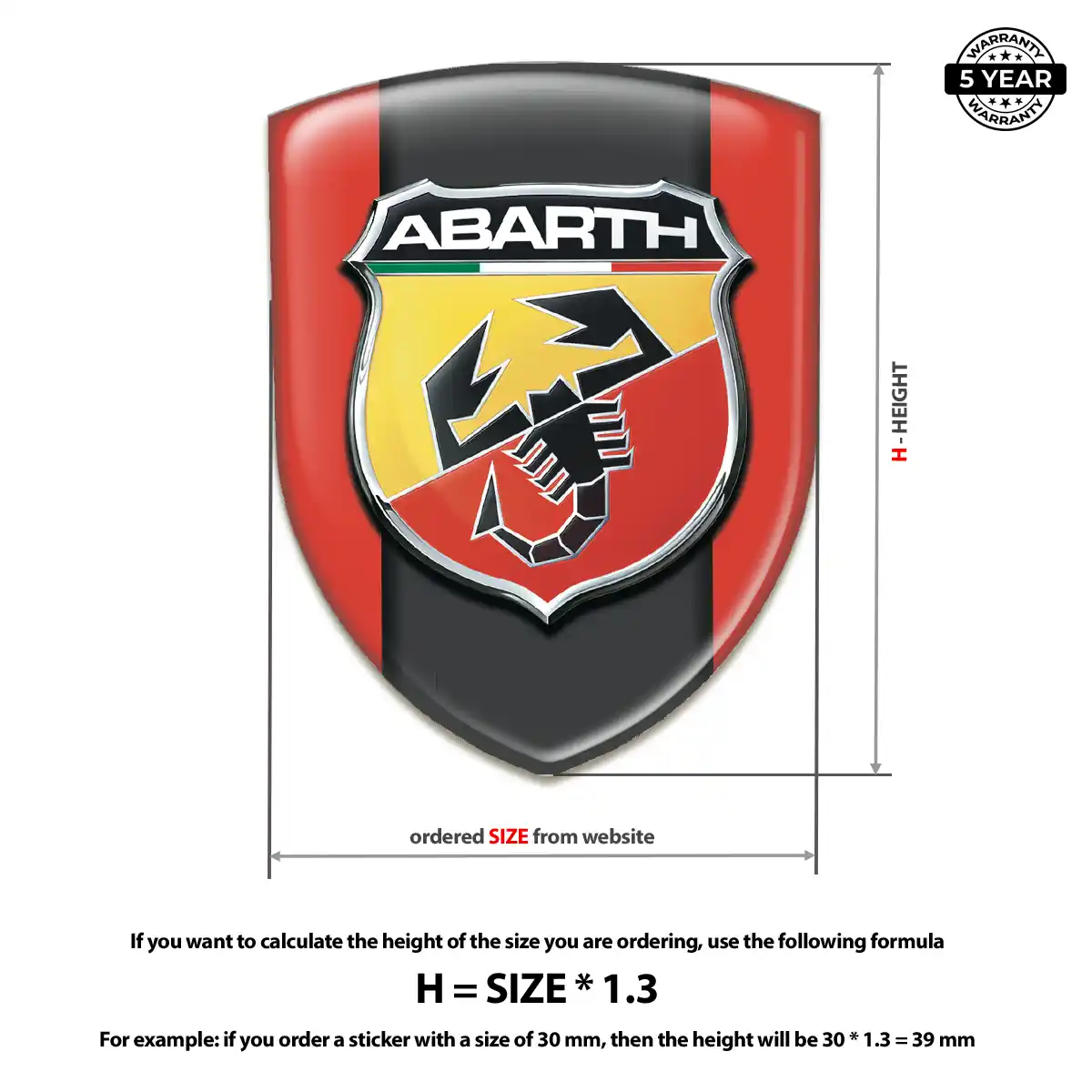 Abarth Emblem Shield Resin Luxe
