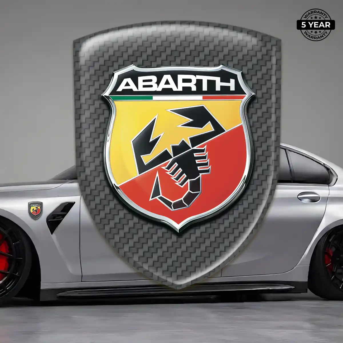 Abarth Emblem Shield Sleek Style