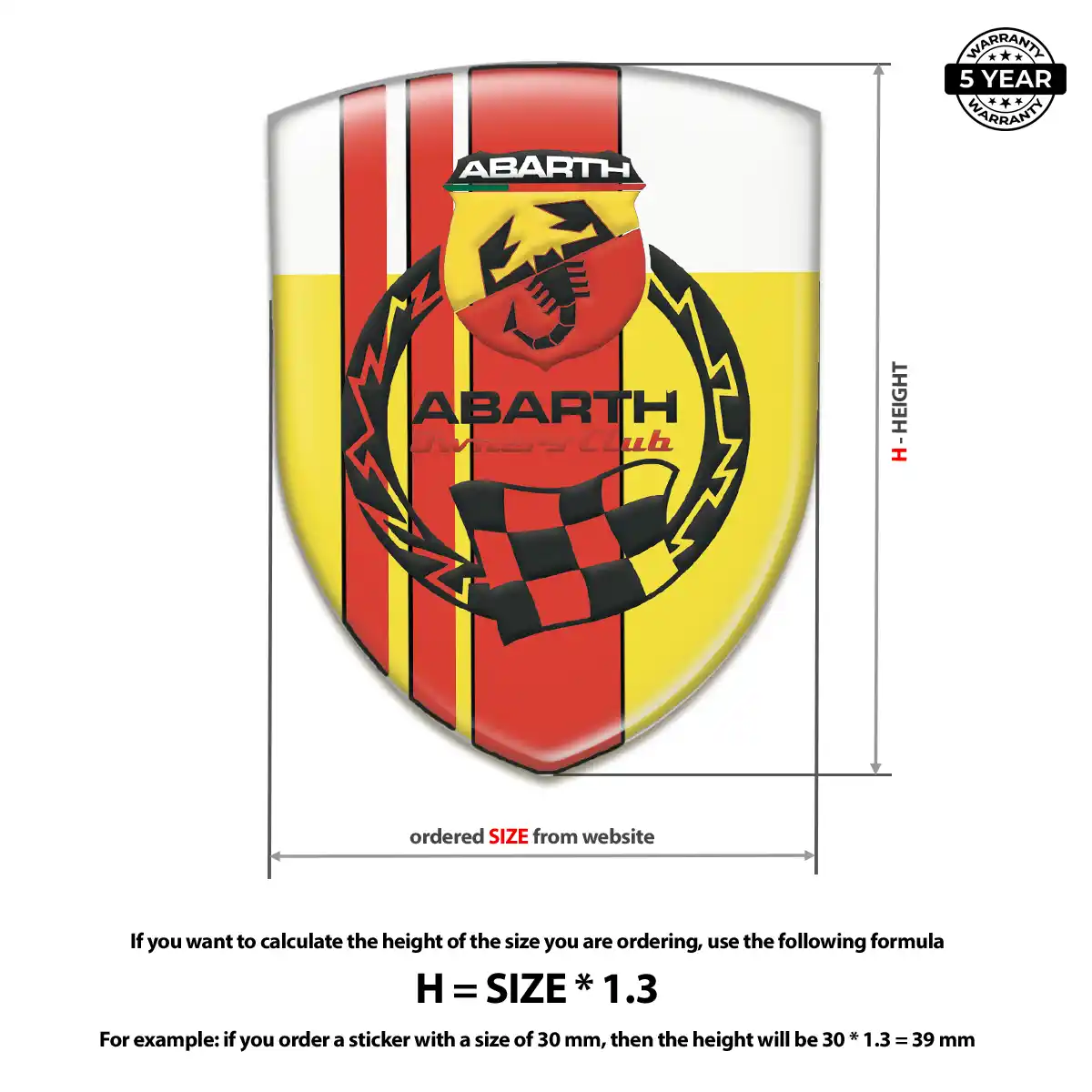 Abarth Emblem Shield Street Tuning
