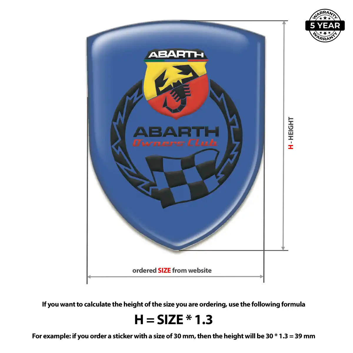 Abarth Emblem Silicone Elite Finish