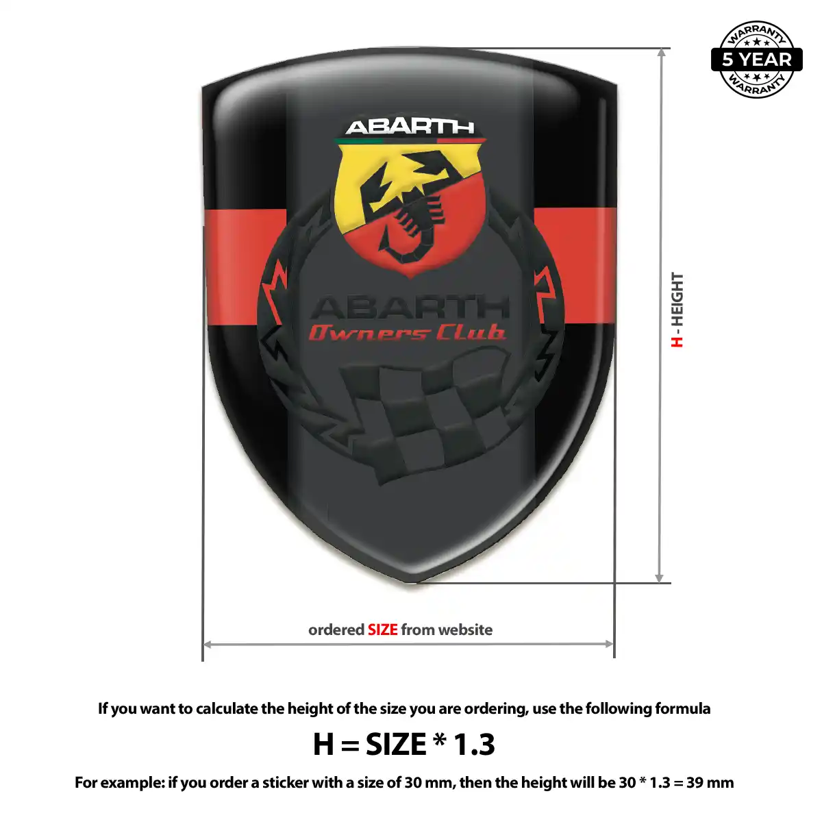 Abarth Emblem Silicone Interior Luxe