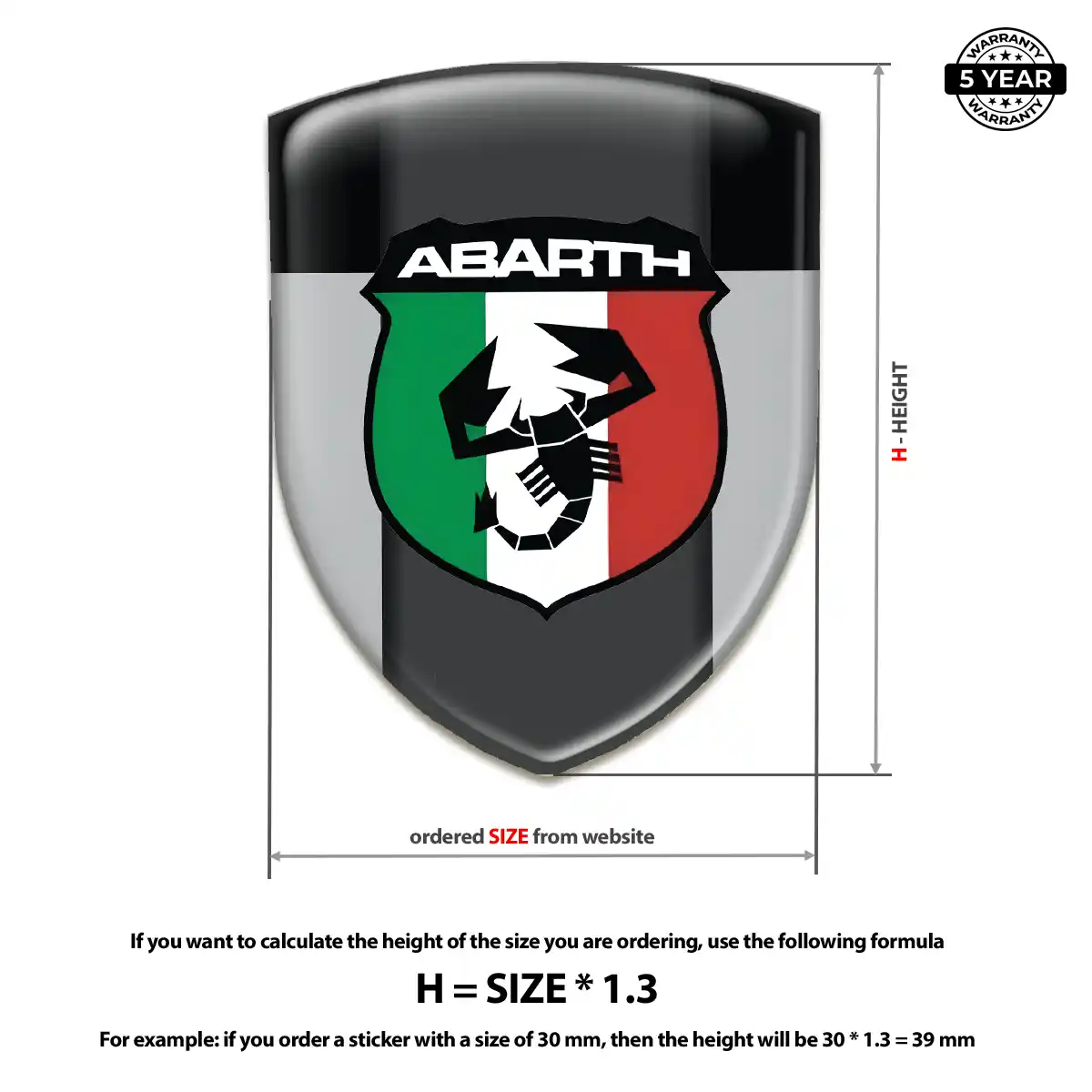 Abarth Emblem Silicone Resin Luxe