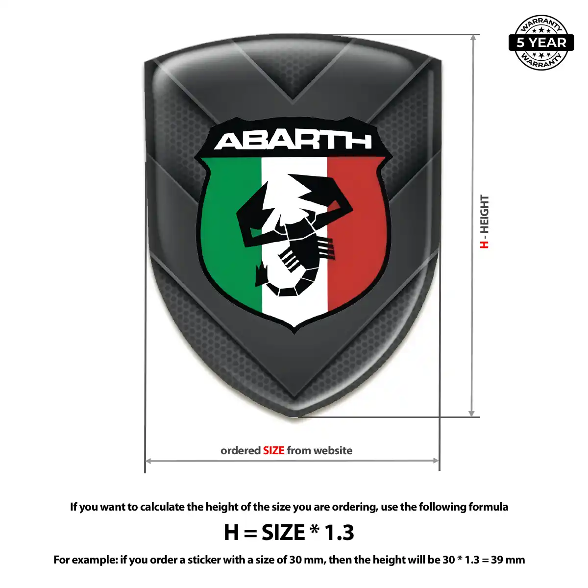 Abarth Emblem Silicone Signature Grade