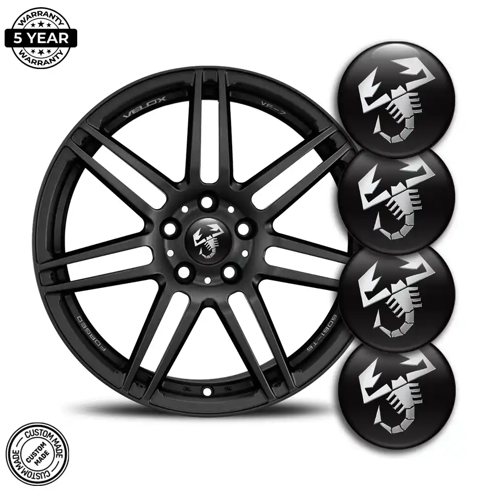Abarth Emblem Wheel Center Caps Stylish Design