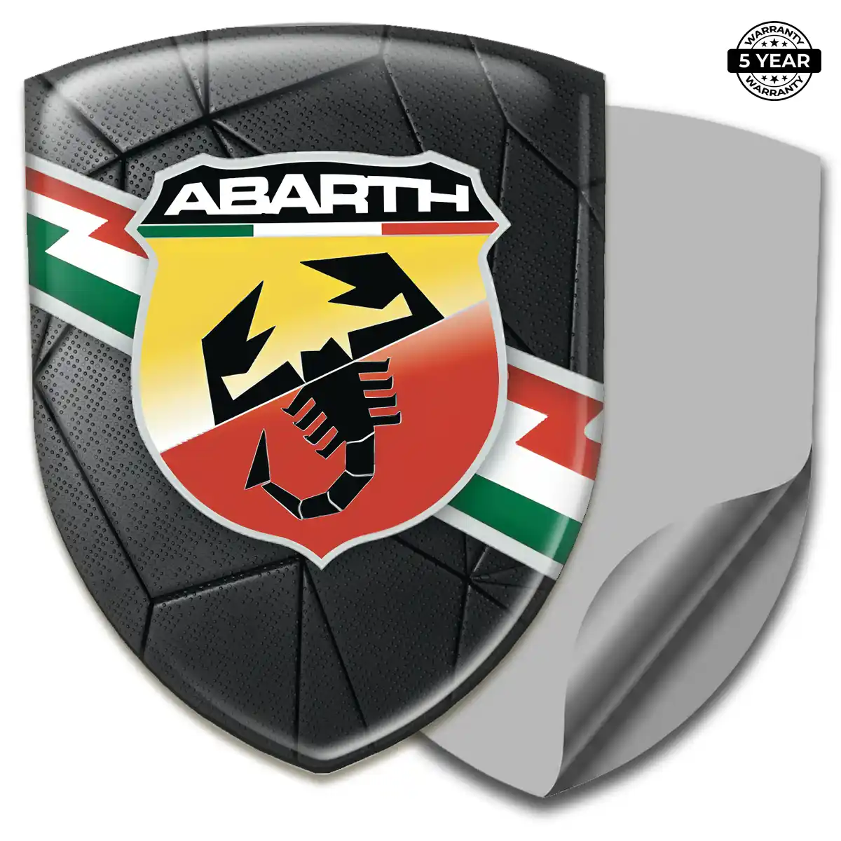 Abarth Epoxy Domed Sticker Cabin Style