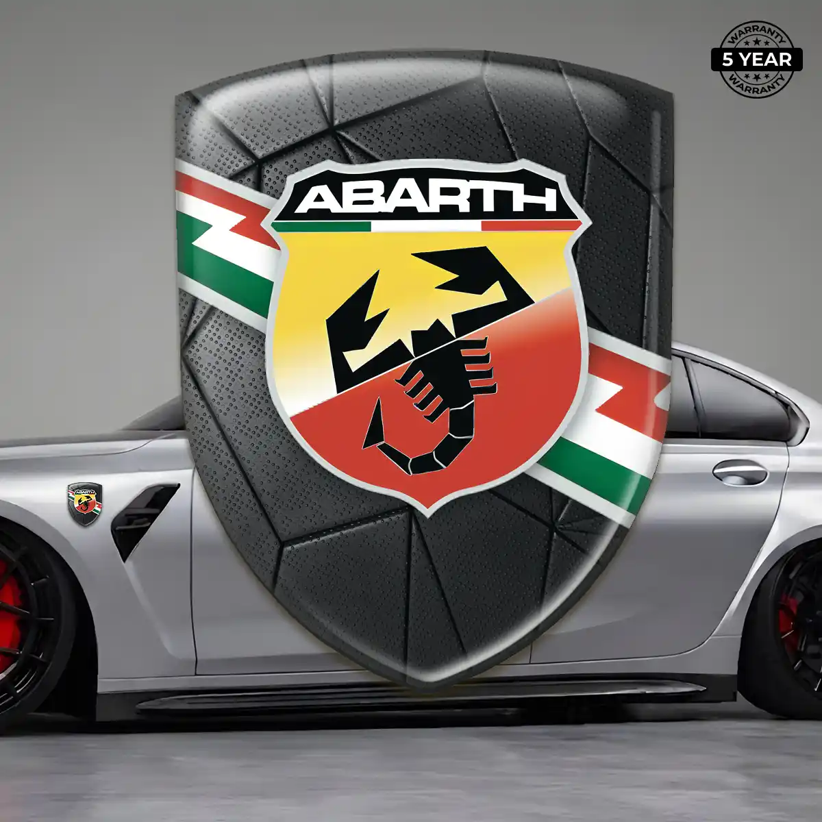 Abarth Epoxy Domed Sticker Cabin Style