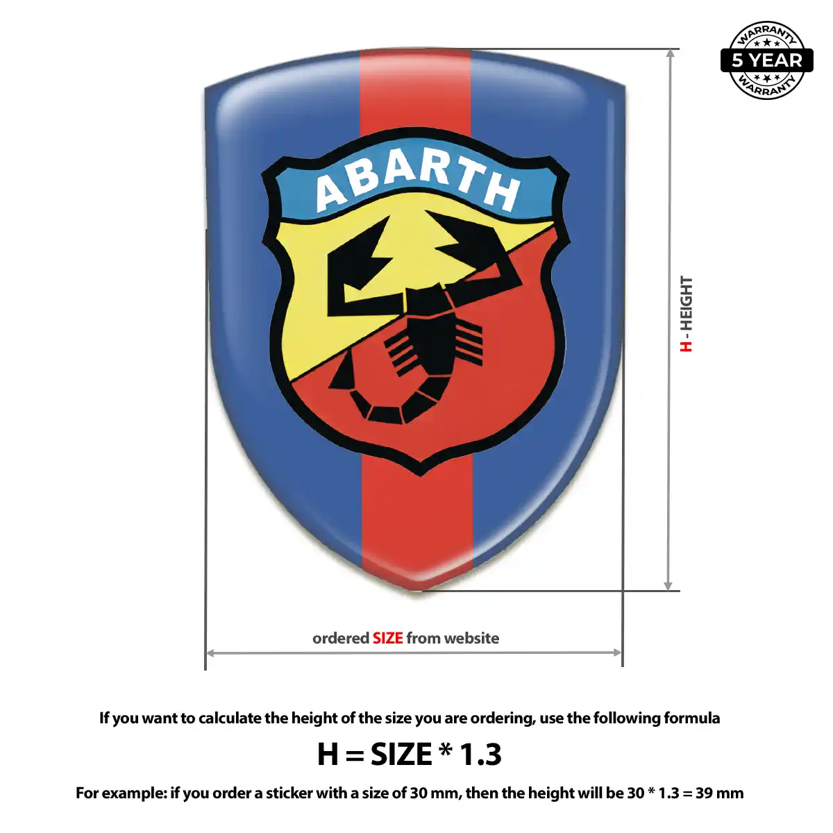 Abarth Epoxy Domed Sticker Elite Edition