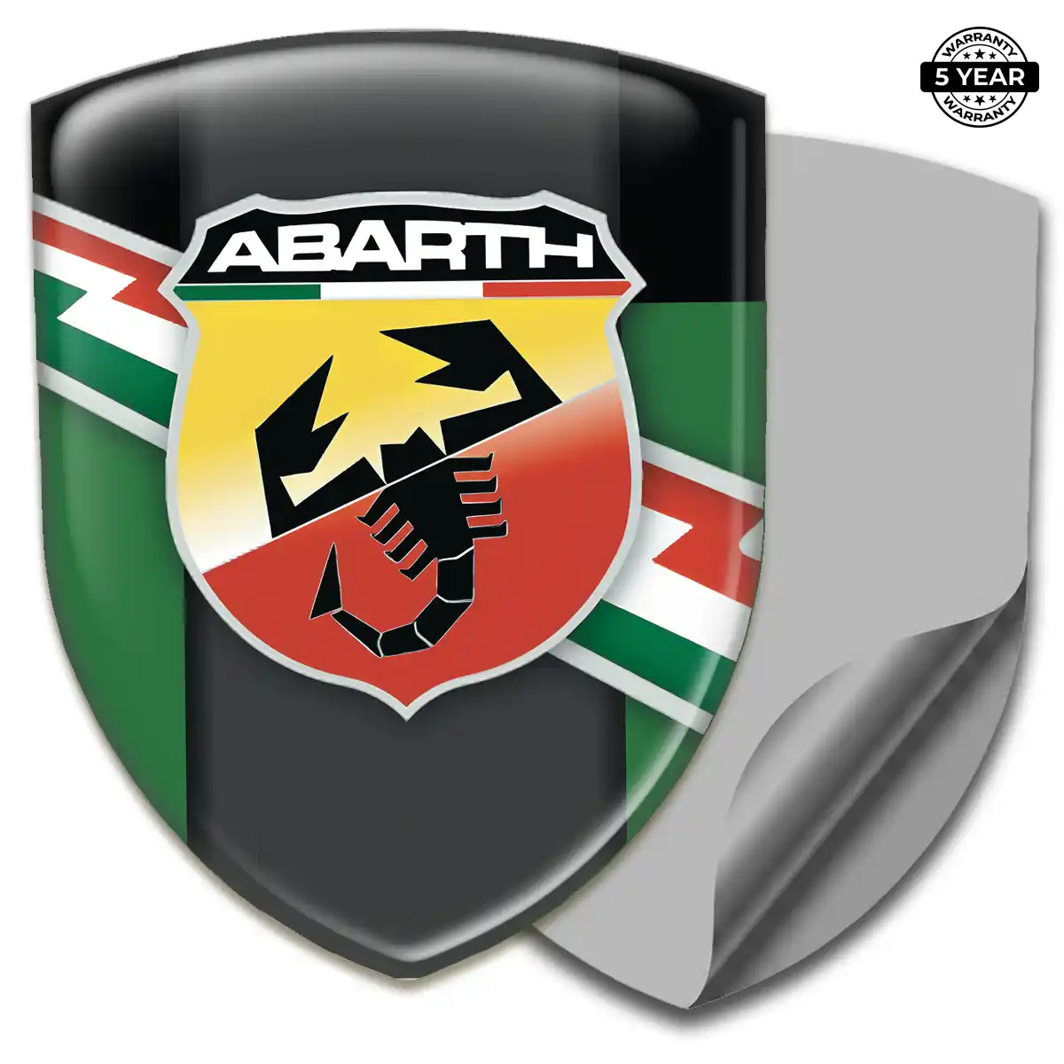Abarth Epoxy Domed Sticker Elite Finish