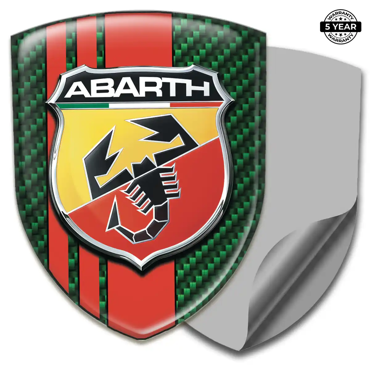 Abarth Epoxy Domed Sticker Interior Elegance