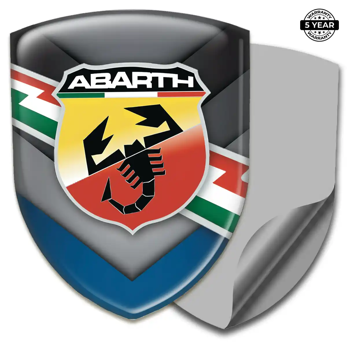 Abarth Epoxy Domed Sticker Interior Luxe