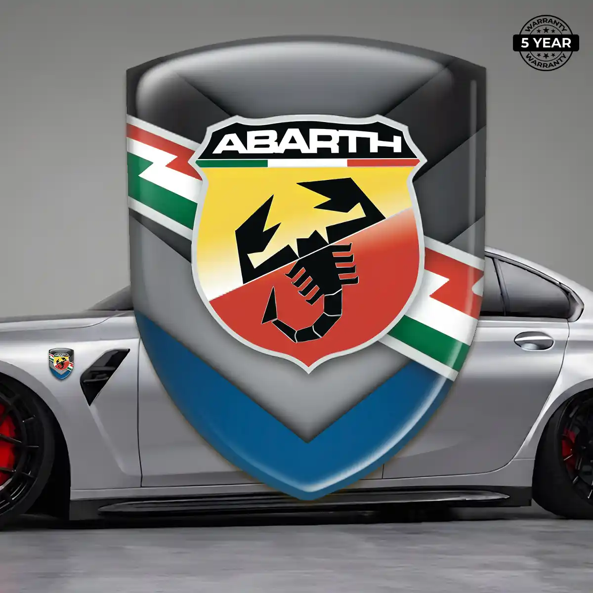 Abarth Epoxy Domed Sticker Interior Luxe