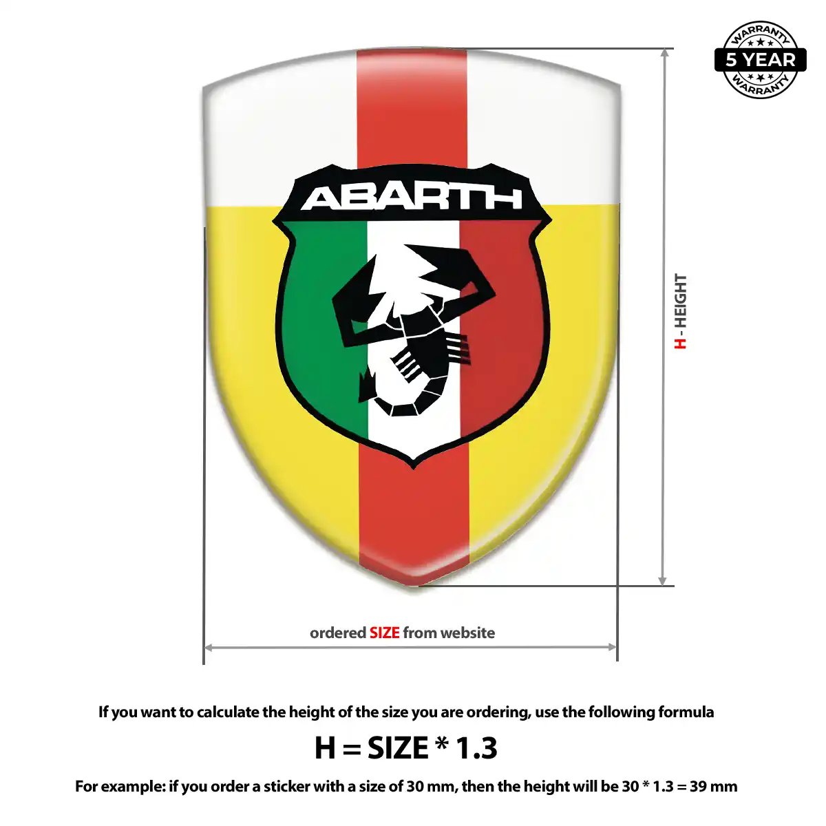 Abarth Epoxy Domed Sticker Noble Edition