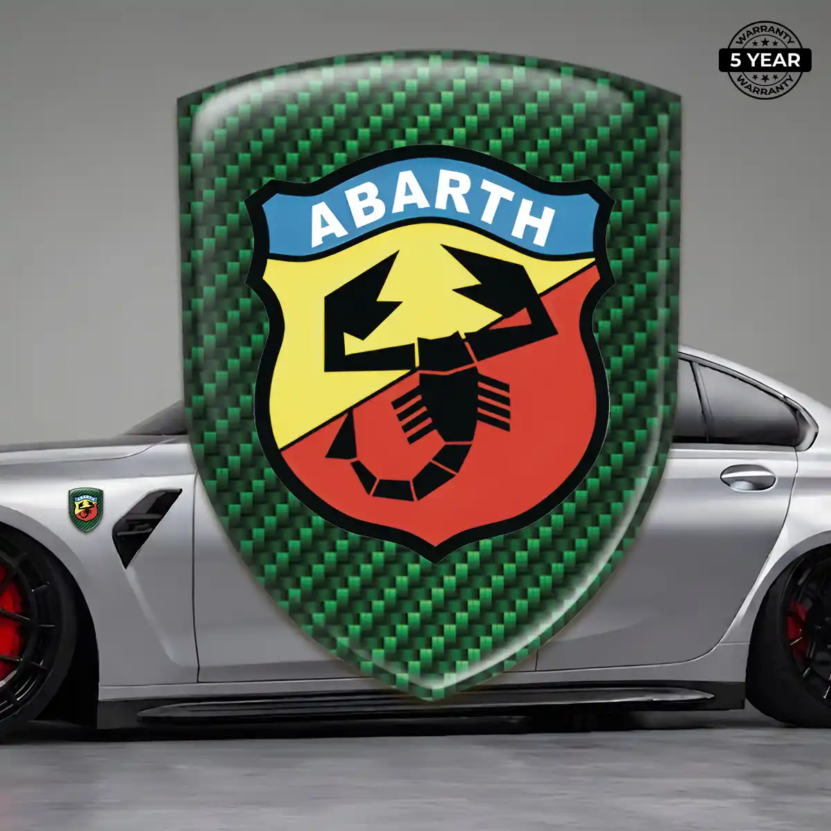 Abarth Epoxy Domed Sticker Premium Dome