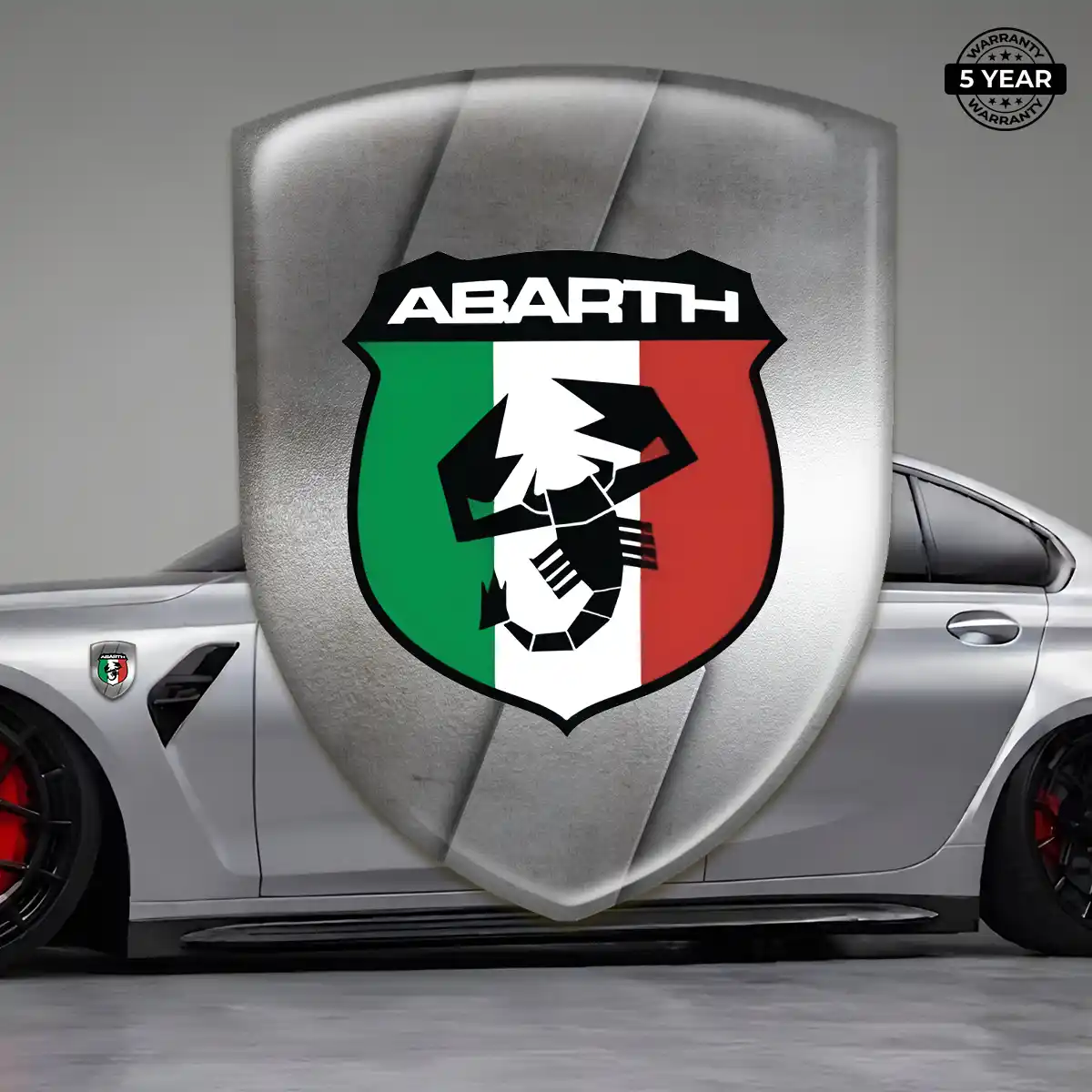 Abarth Epoxy Domed Sticker Prime Quality