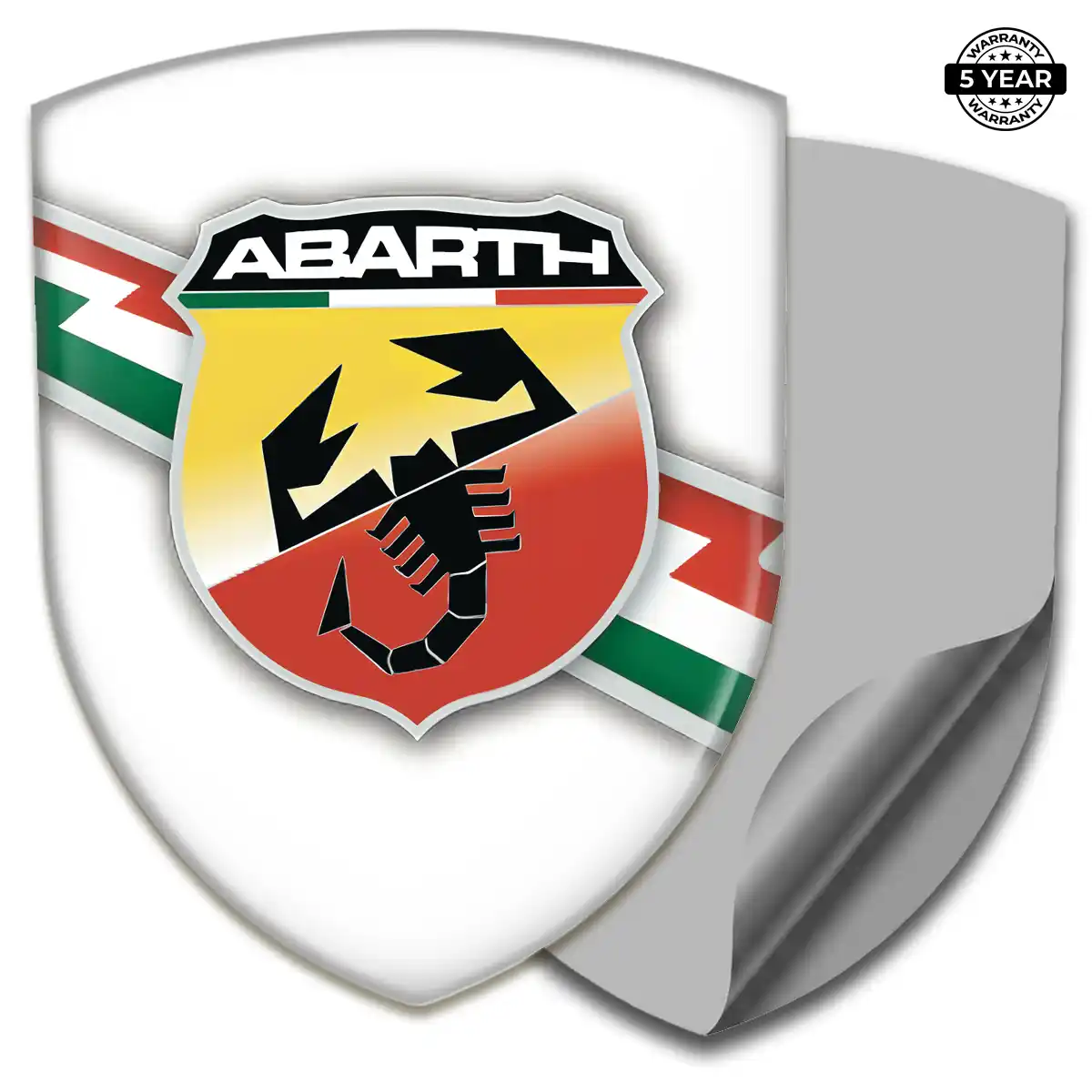 Abarth Epoxy Domed Sticker Refined Design