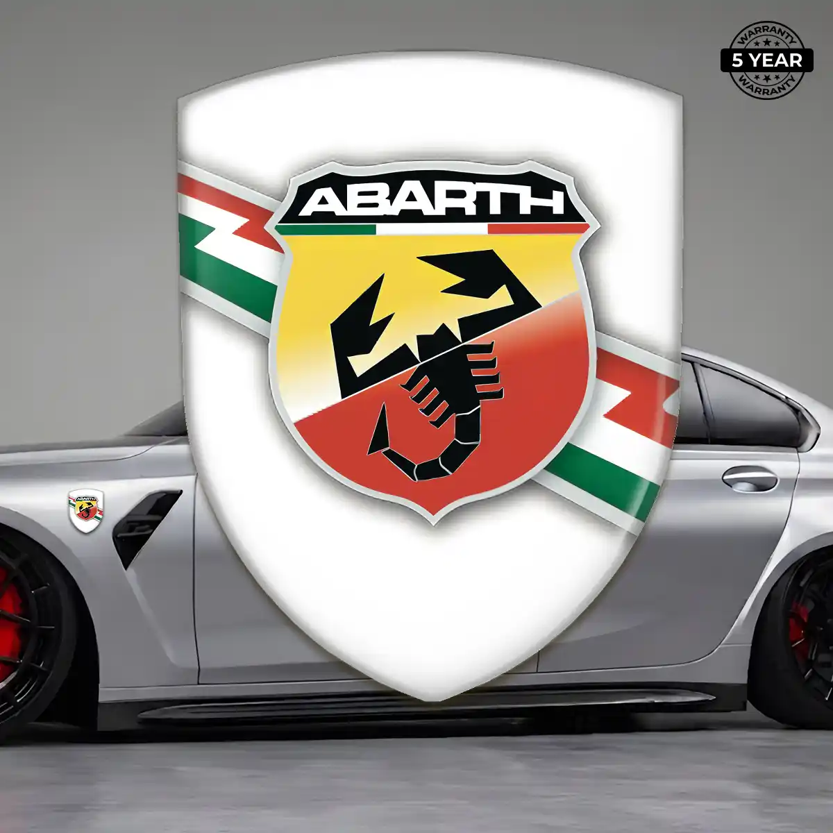 Abarth Epoxy Domed Sticker Refined Design