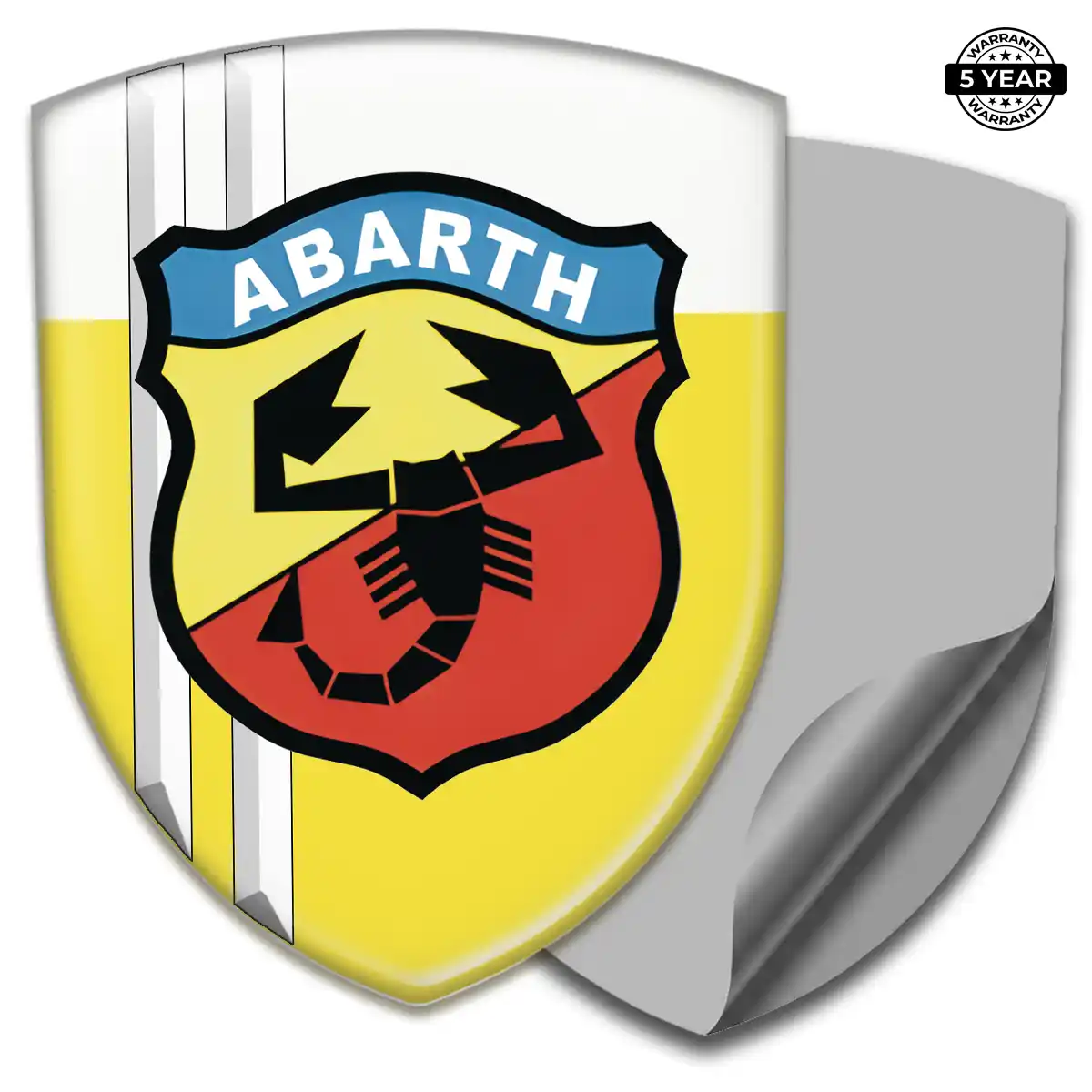Abarth Epoxy Domed Sticker Resin Luxe