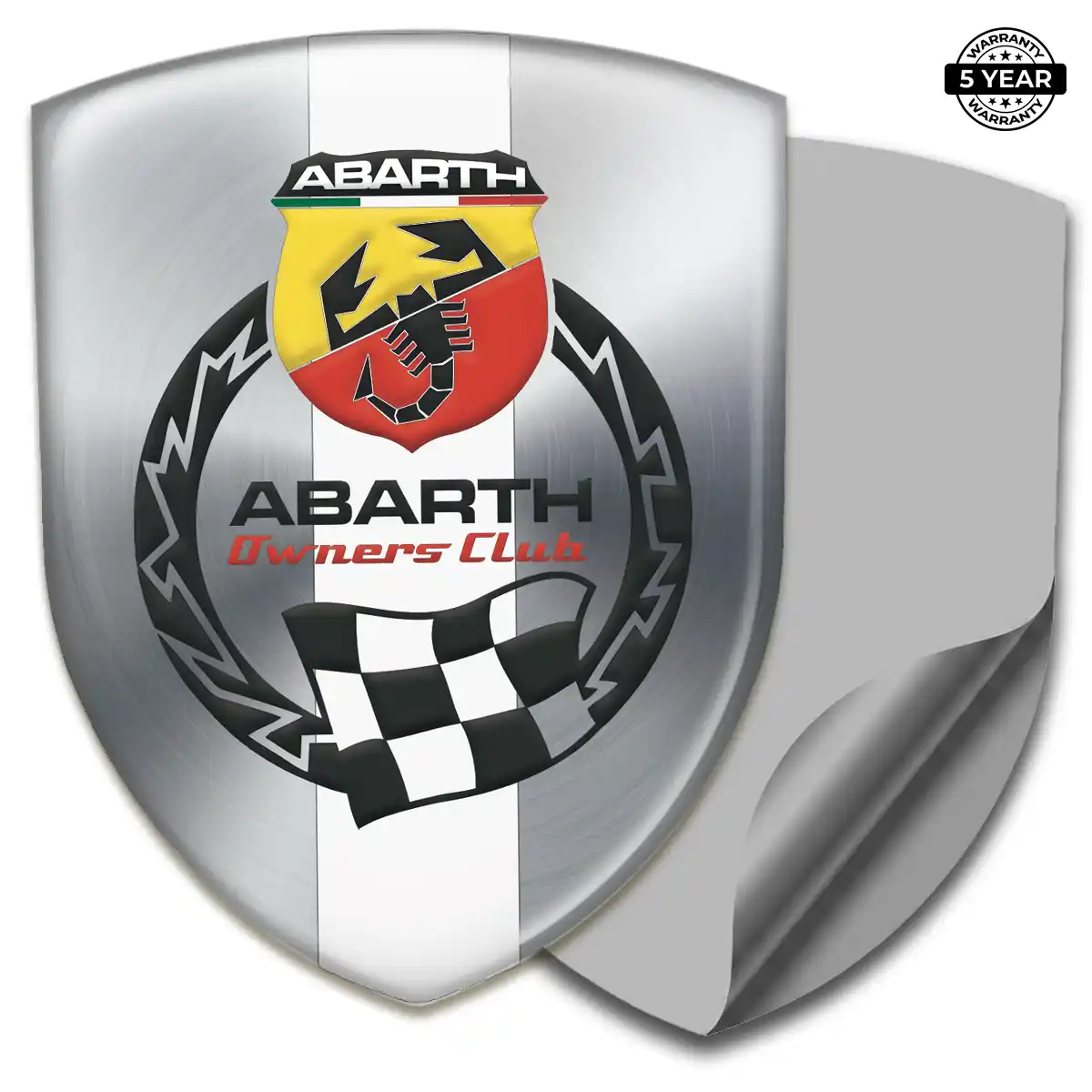 Abarth Epoxy Domed Sticker Signature Grade