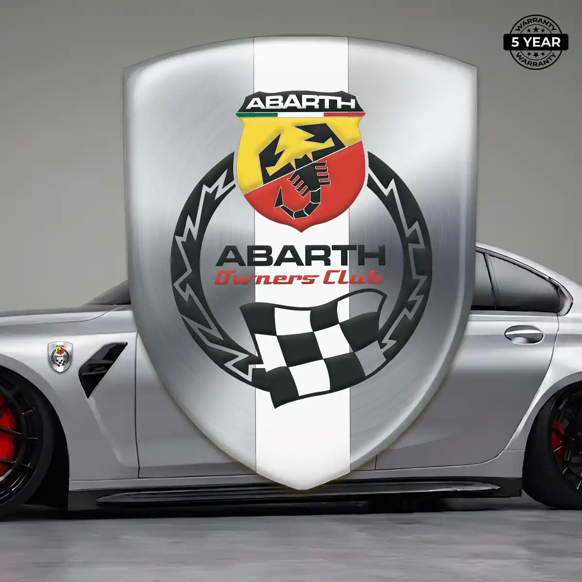 Abarth Epoxy Domed Sticker Signature Grade