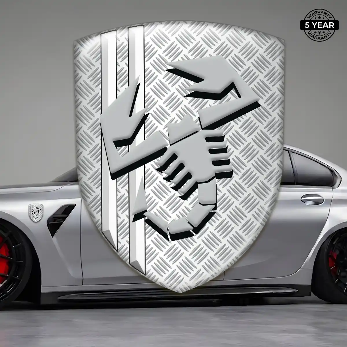 Abarth Epoxy Domed Sticker Sport Tuning