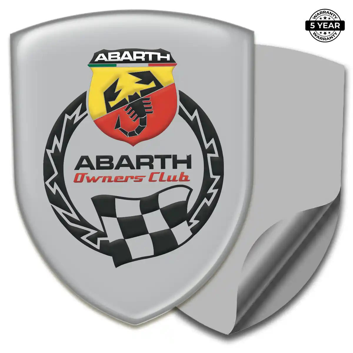 Abarth Epoxy Domed Sticker Street Tuning