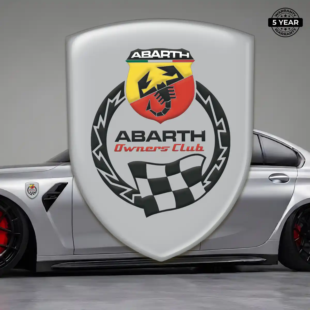 Abarth Epoxy Domed Sticker Street Tuning