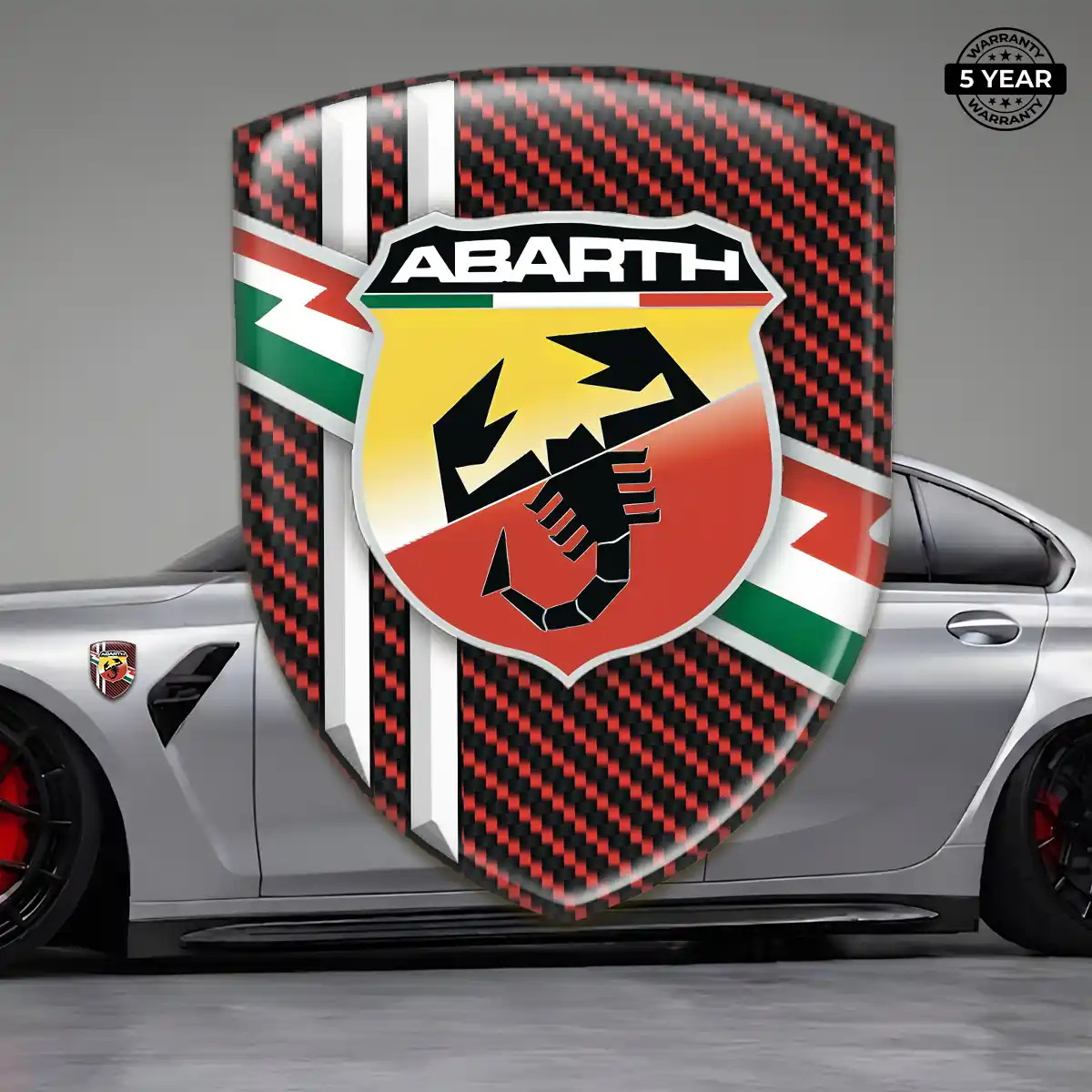 Abarth Gel Badge Sticker Cabin Style
