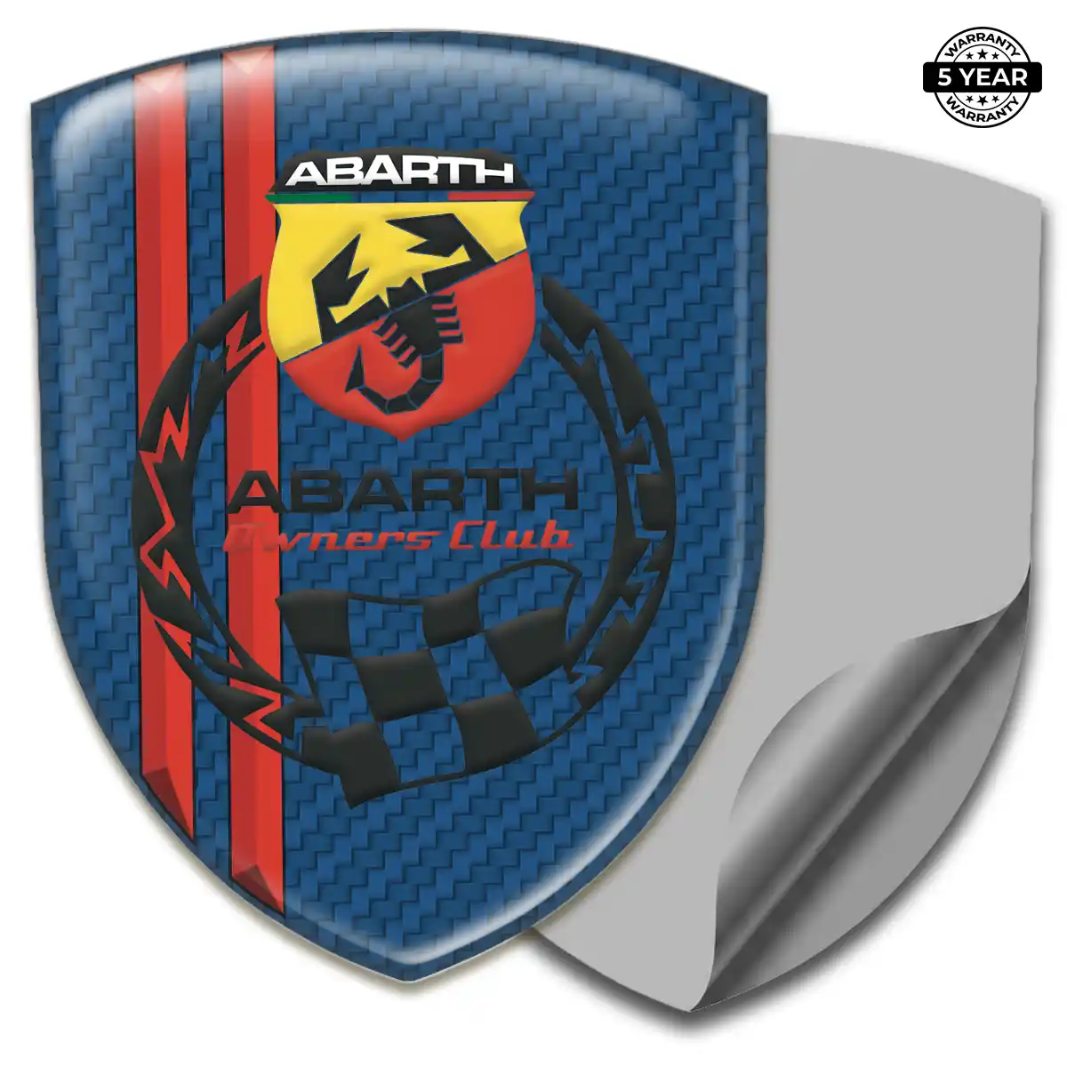 Abarth Gel Badge Sticker Elite Finish