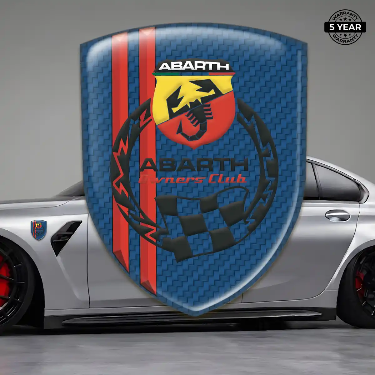 Abarth Gel Badge Sticker Elite Finish