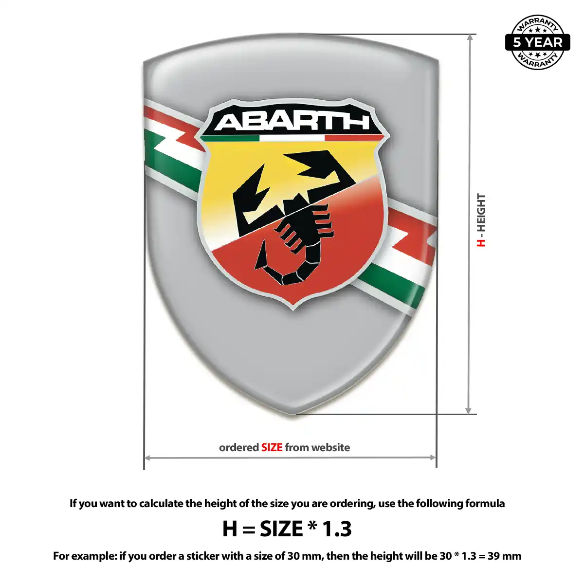 Abarth Gel Badge Sticker Exclusive Series