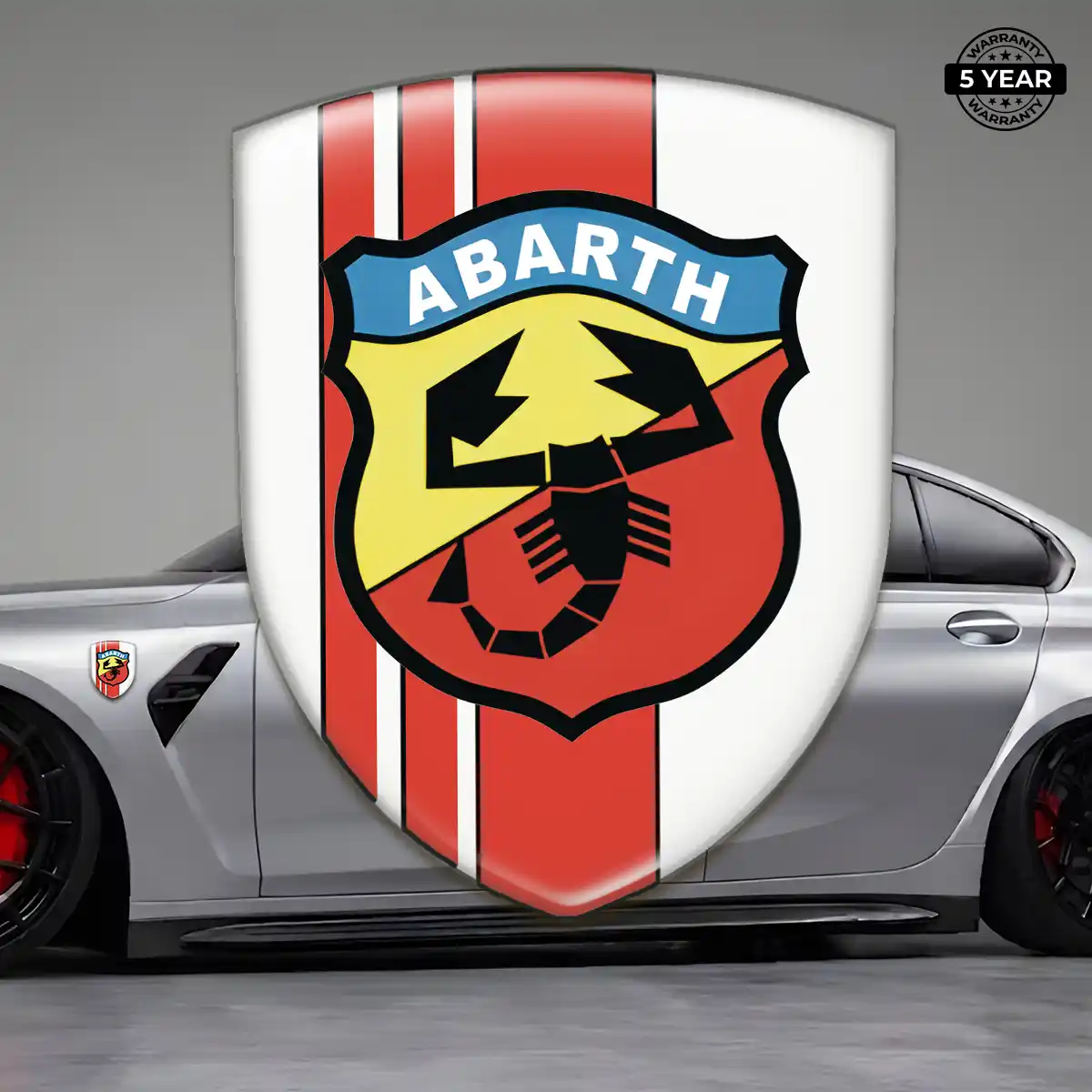 Abarth Gel Badge Sticker Interior Elegance