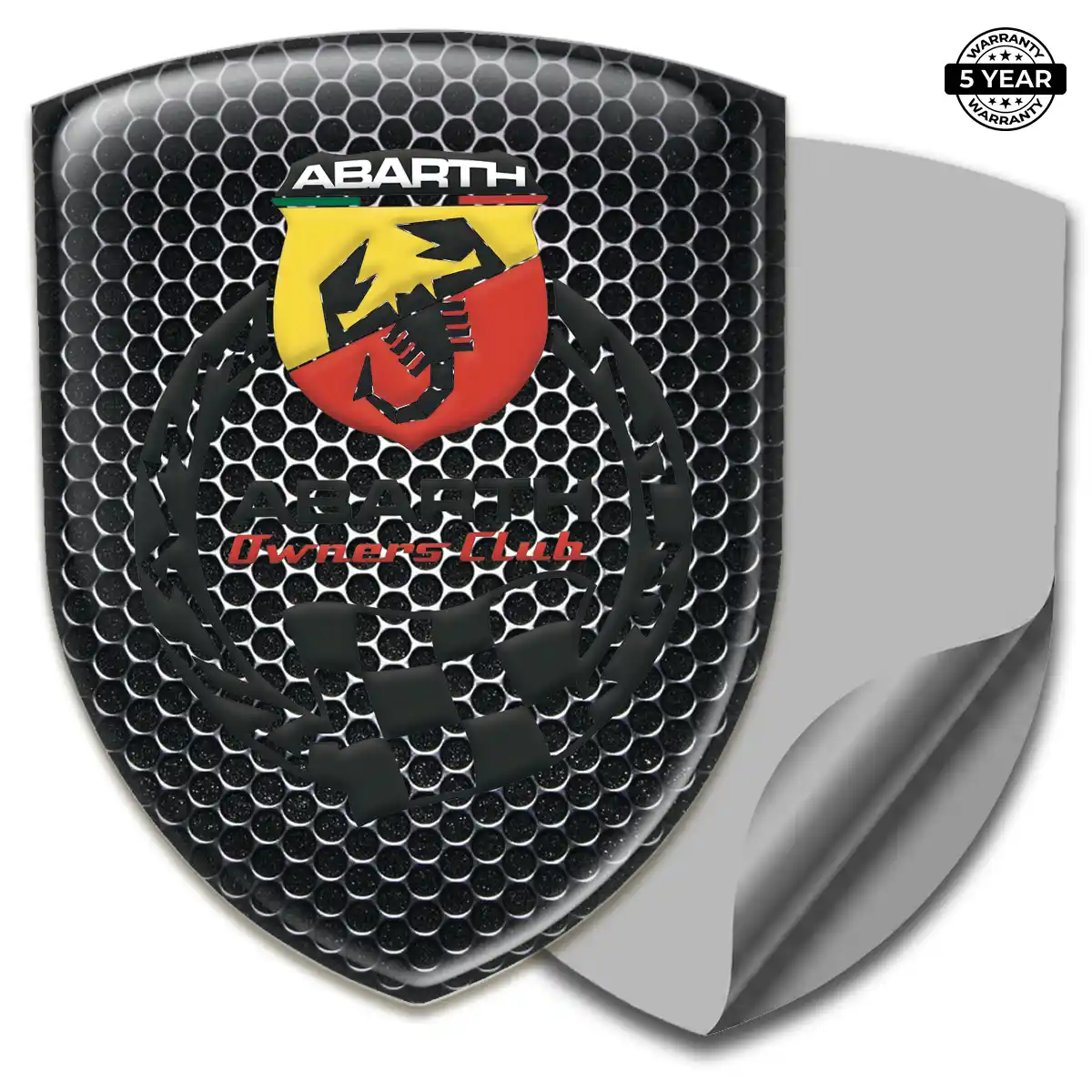 Abarth Gel Badge Sticker Interior Luxe