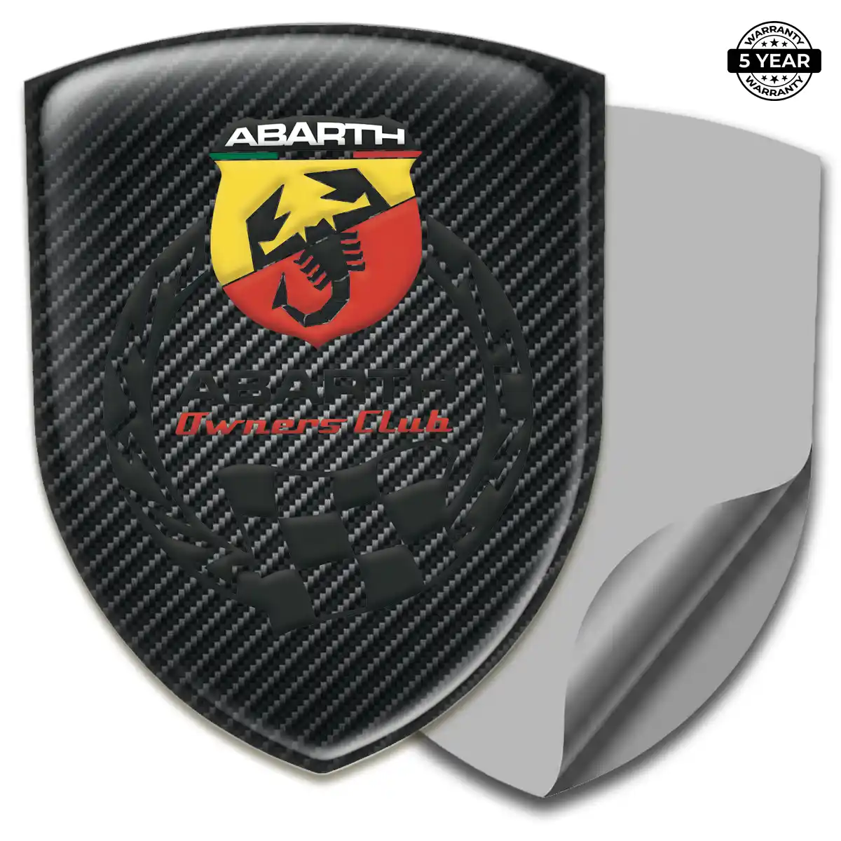 Abarth Gel Badge Sticker Premium Dome