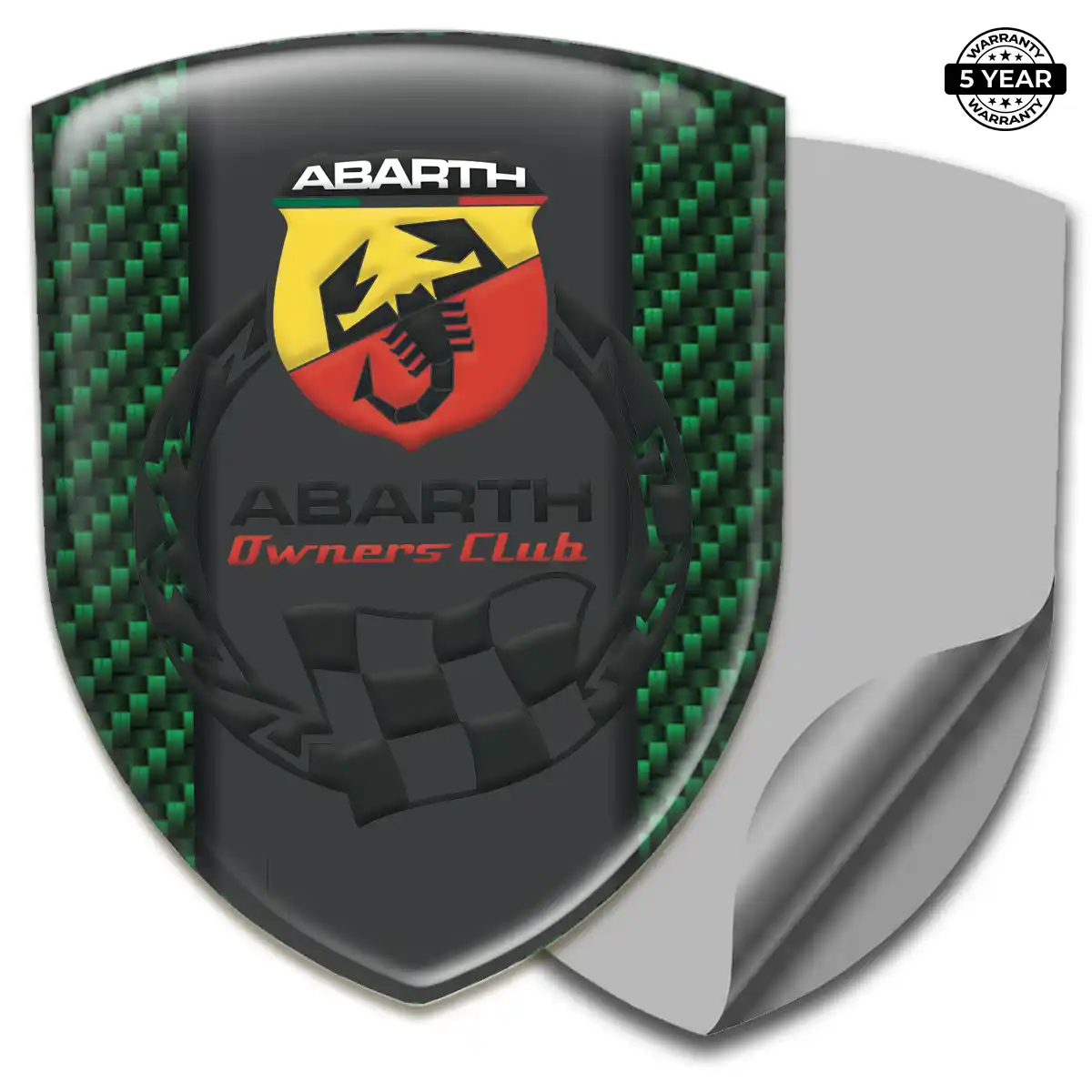 Abarth Gel Badge Sticker Prime Quality
