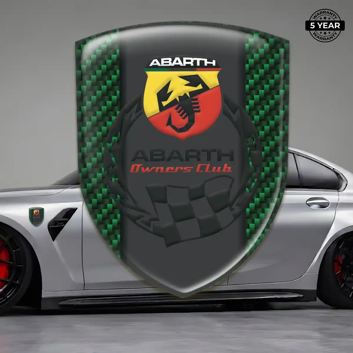 Abarth Gel Badge Sticker Prime Quality