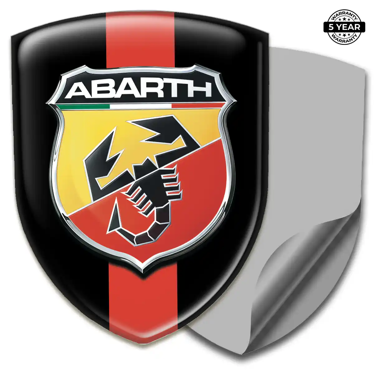 Abarth Gel Badge Sticker Refined Design