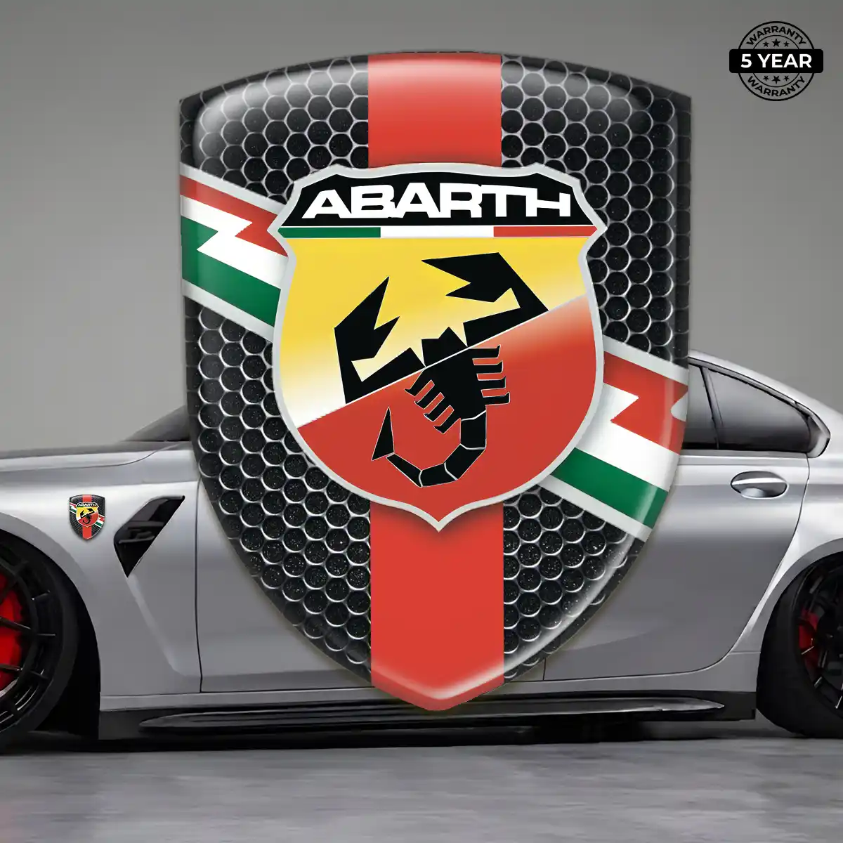 Abarth Gel Badge Sticker Resin Elite