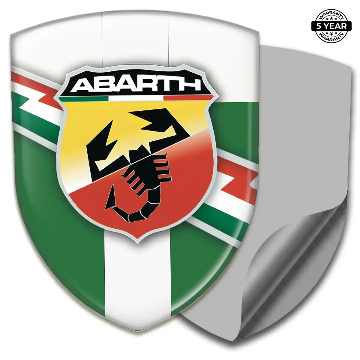 Abarth Gel Badge Sticker Resin Luxe