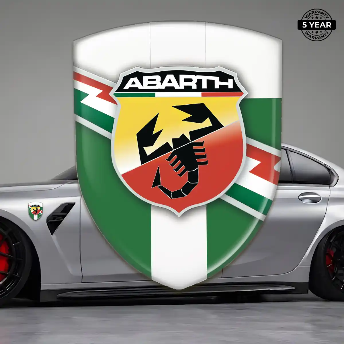 Abarth Gel Badge Sticker Resin Luxe