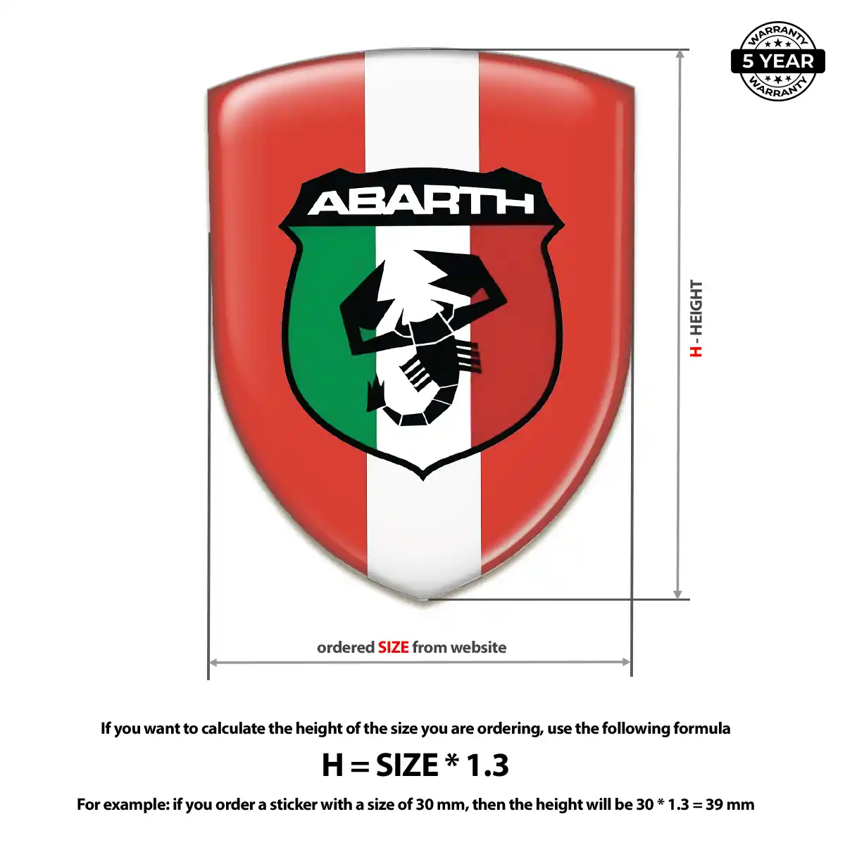 Abarth Gel Emblem Sticker Deluxe Edition
