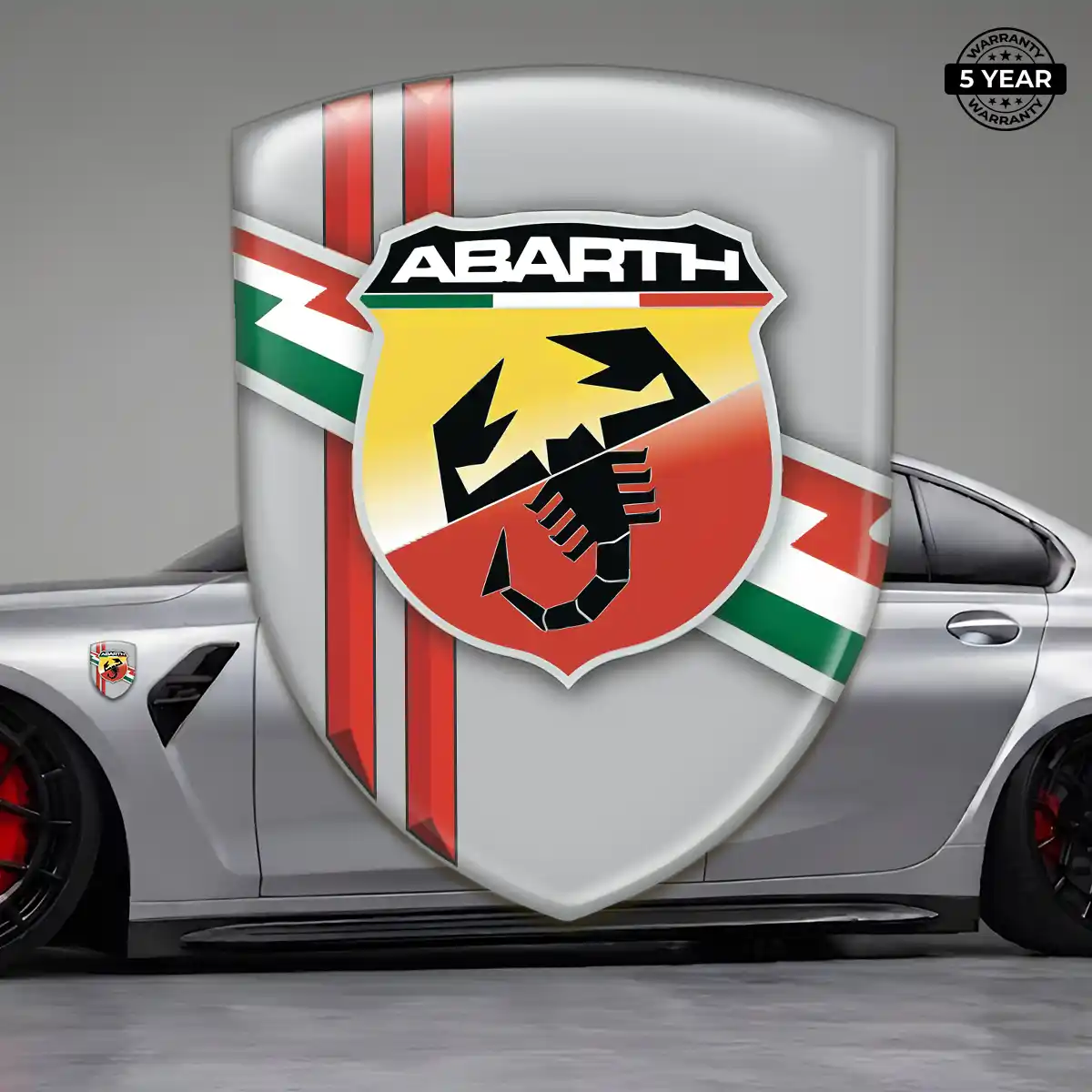 Abarth Gel Emblem Sticker Elite Finish