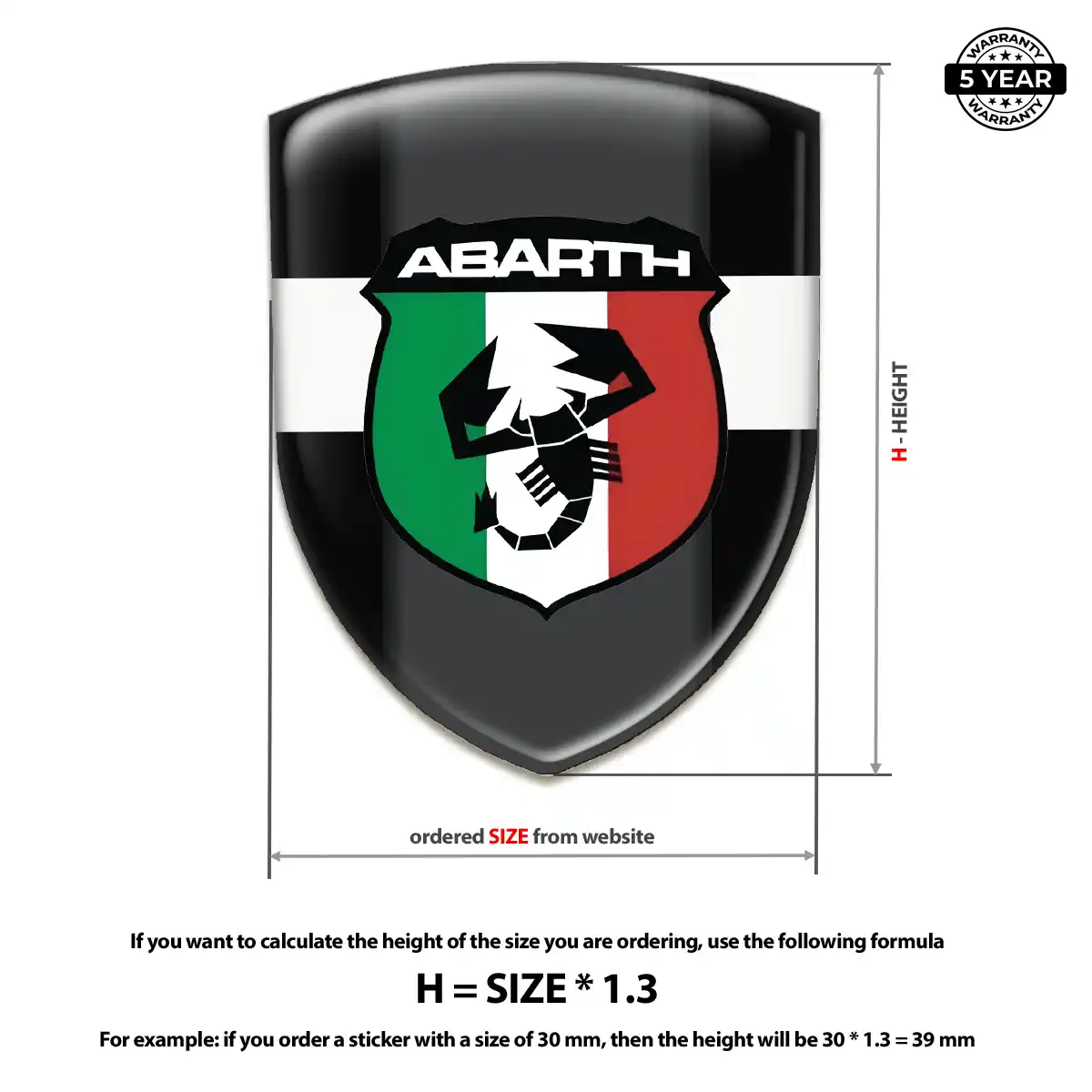 Abarth Gel Emblem Sticker Exclusive Series